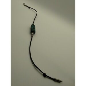 Venetian Vintage Green Beads Cylinder And Leather Necklace 15'' Inches Long